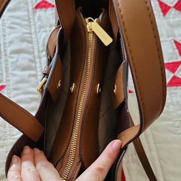 Michael Kors Brown Leather Tote Bag - Picture 3 of 4